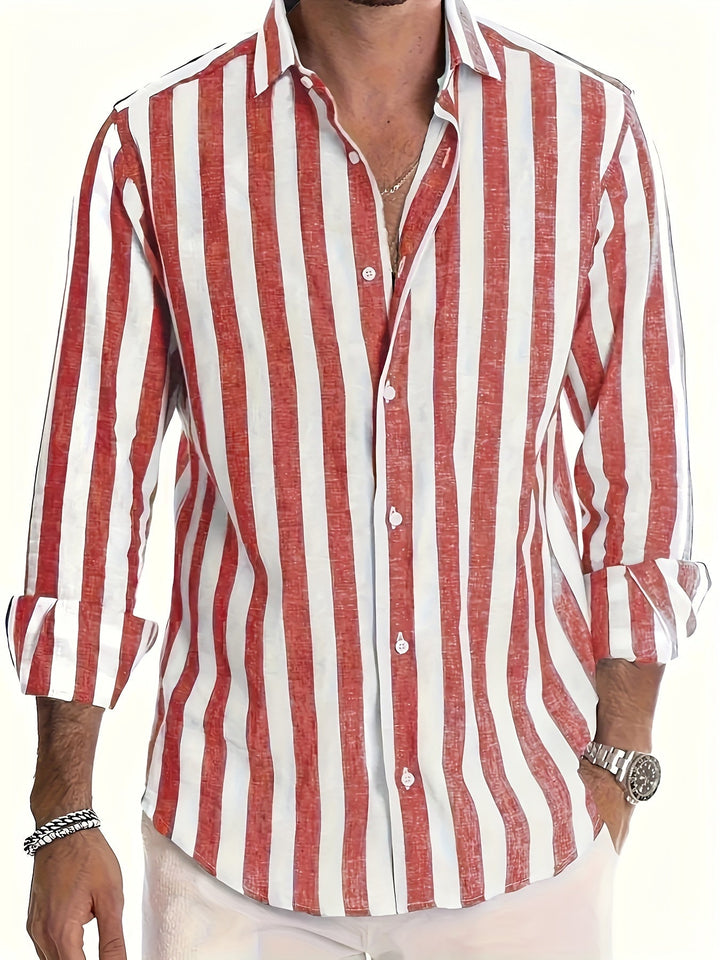 Harold™ | Vibrant Striped Long Sleeve Shirt