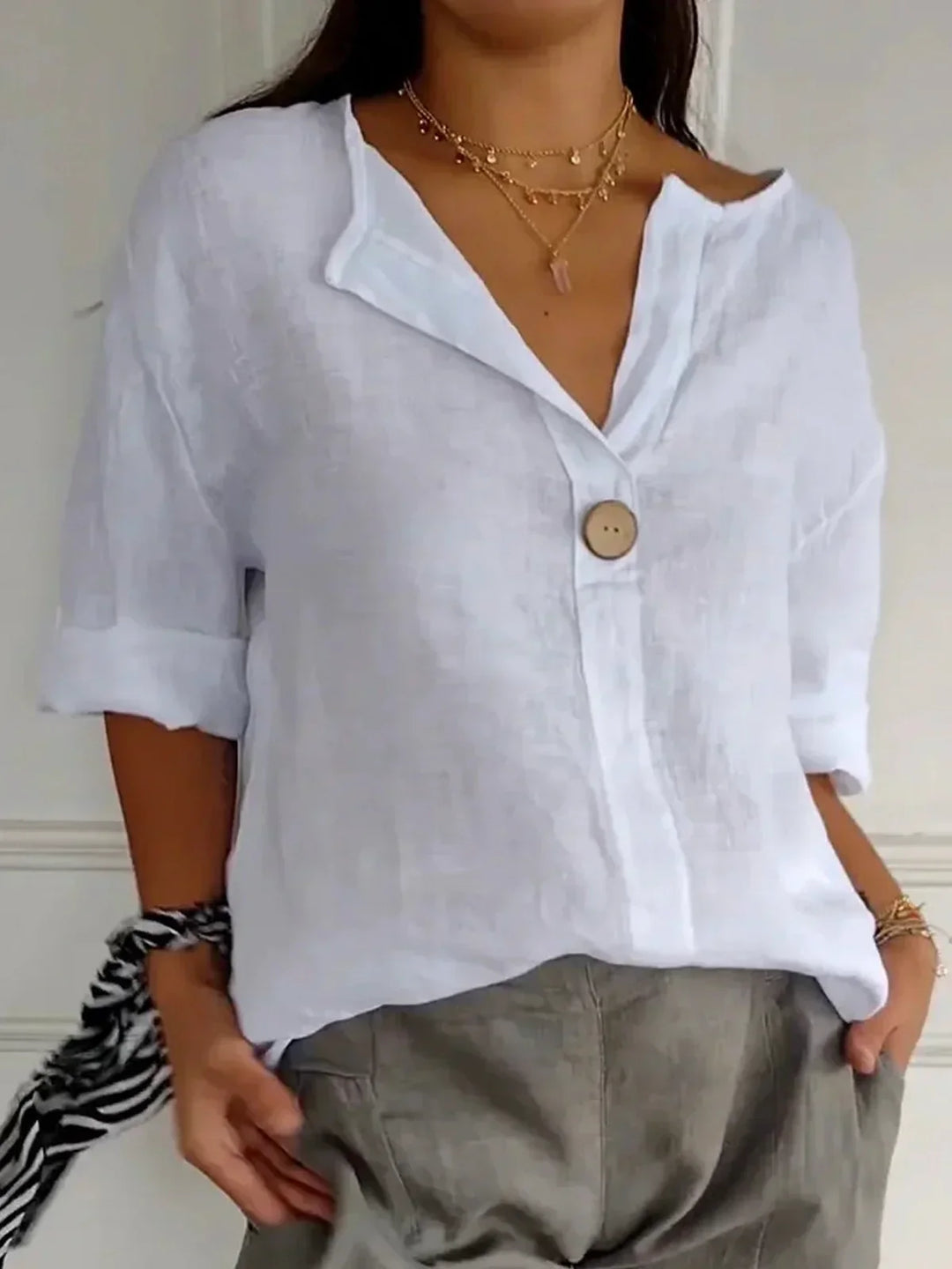 Gloria V-neck Blouse